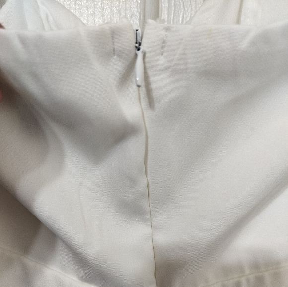 2459) Lulus Won A Heart White Strapless Wide-Leg Pantsuit Size Small - Picture 9 of 14